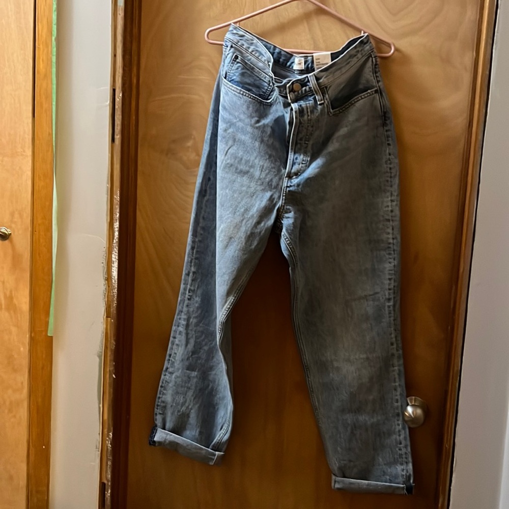Denim Forum boyfriend high rise loose Aritzia denim